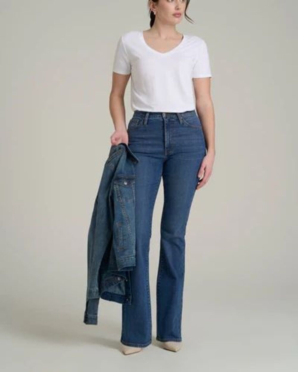 American Tall AW-PJ-10765 Chloe High Rise Flare Jeans  Size 29  Stellar Blue
